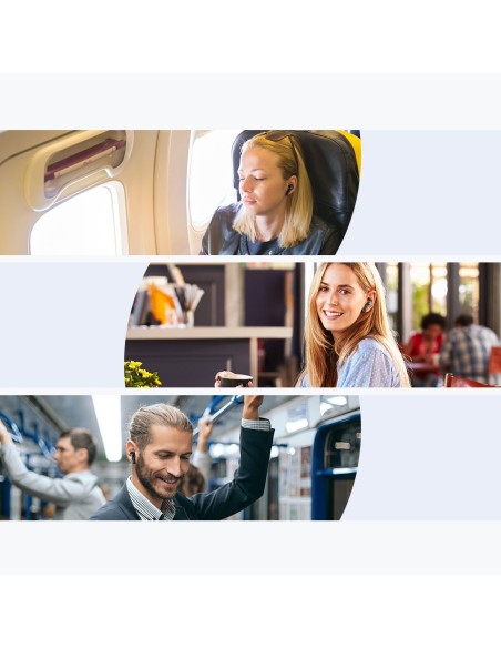 Į ausis įdedamos ausinės, atsparios vandeniui belaidės Bluetooth Apollo Air + TWS ANC juodos spalvos