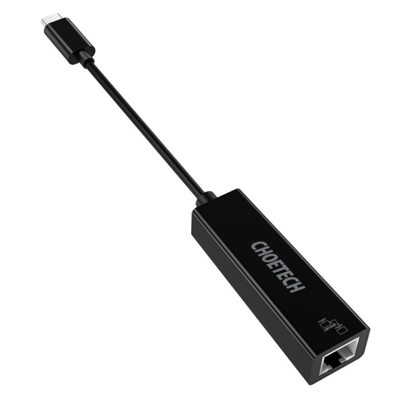 Išorinė tinklo plokštė RJ45 – USB Type C Ethernet juoda