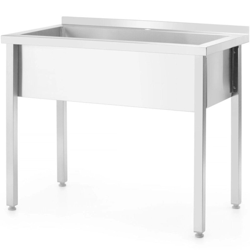Vieno skyriaus gastronominė baseino kriauklė Budget Line STAL 800 x 600 x 850 cm - Hendi 811009