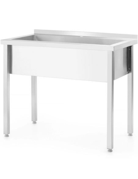 Vieno skyriaus gastronominė baseino kriauklė Budget Line STAL 800 x 600 x 850 cm - Hendi 811009