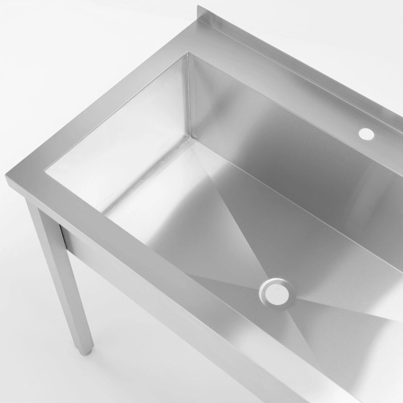 Vieno skyriaus gastronominė baseino kriauklė Budget Line STAL 800 x 600 x 850 cm - Hendi 811009