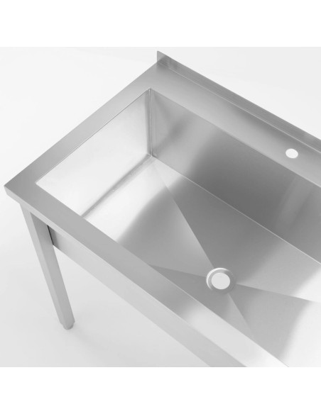 Vieno skyriaus gastronominė baseino kriauklė Budget Line STAL 800 x 600 x 850 cm - Hendi 811009