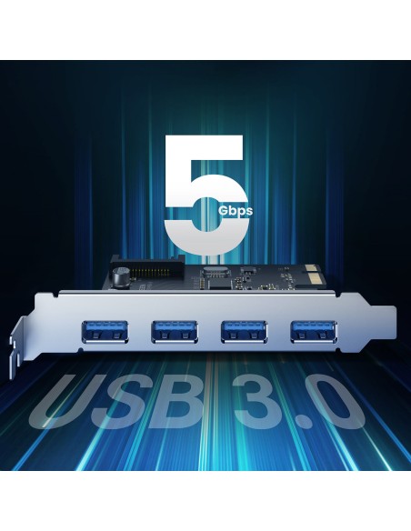 PCI Express 2.0 4xUSB-A 5Gb/s išplėtimo plokštė juoda PCI Express 2.0 4xUSB-A 5Gb/s išplėtimo plokštė juoda