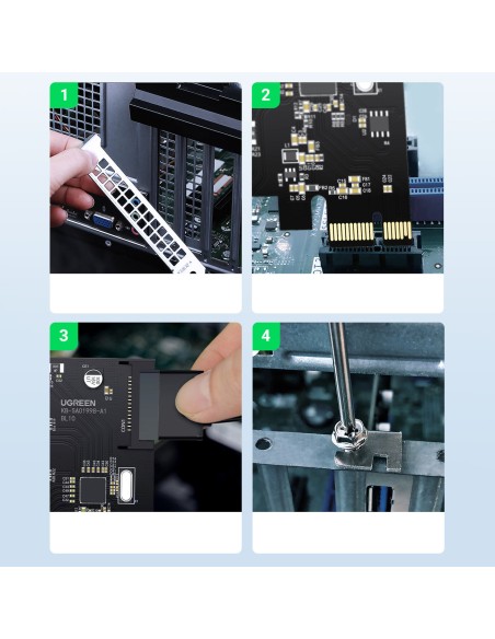 PCI Express 2.0 4xUSB-A 5Gb/s išplėtimo plokštė juoda PCI Express 2.0 4xUSB-A 5Gb/s išplėtimo plokštė juoda