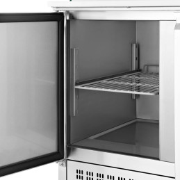Salotinis šaldomas 2 durų stalas su stikliniu prailginimu 7x GN 240 l
