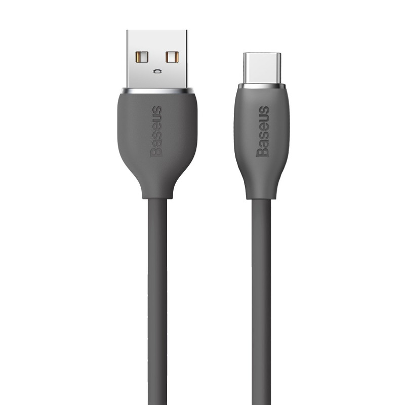 Kabelis USB kabelis USB-C 100W ilgio 1,2m silikoninis juodas