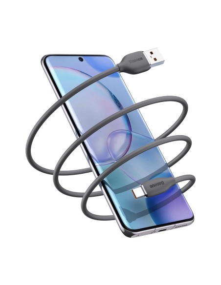 Kabelis USB kabelis USB-C 100W ilgio 1,2m silikoninis juodas Kabelis USB kabelis USB-C 100W ilgio 1,2m silikoninis juodas