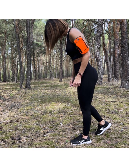 Oranžinė apyrankė bėgimo telefonui