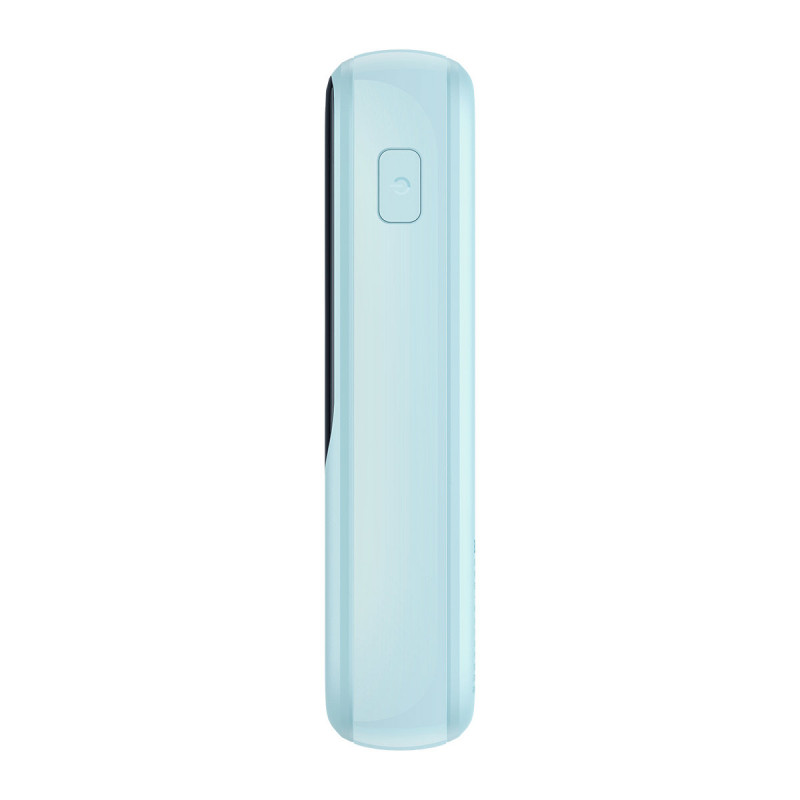 Qpow Powerbank 10000mAh integruotas kabelis iPhone Lightning 20W Quick Charge mėlynas