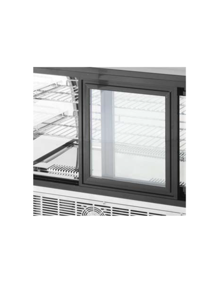 Šaldoma vitrina maistui eksponuoti, konditerijos prekystalis 130L - Hendi 233214