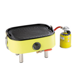 Turistinis dujinis grilis su ketaus plokšte su viryklės funkcija PICNIC Mini BBQ