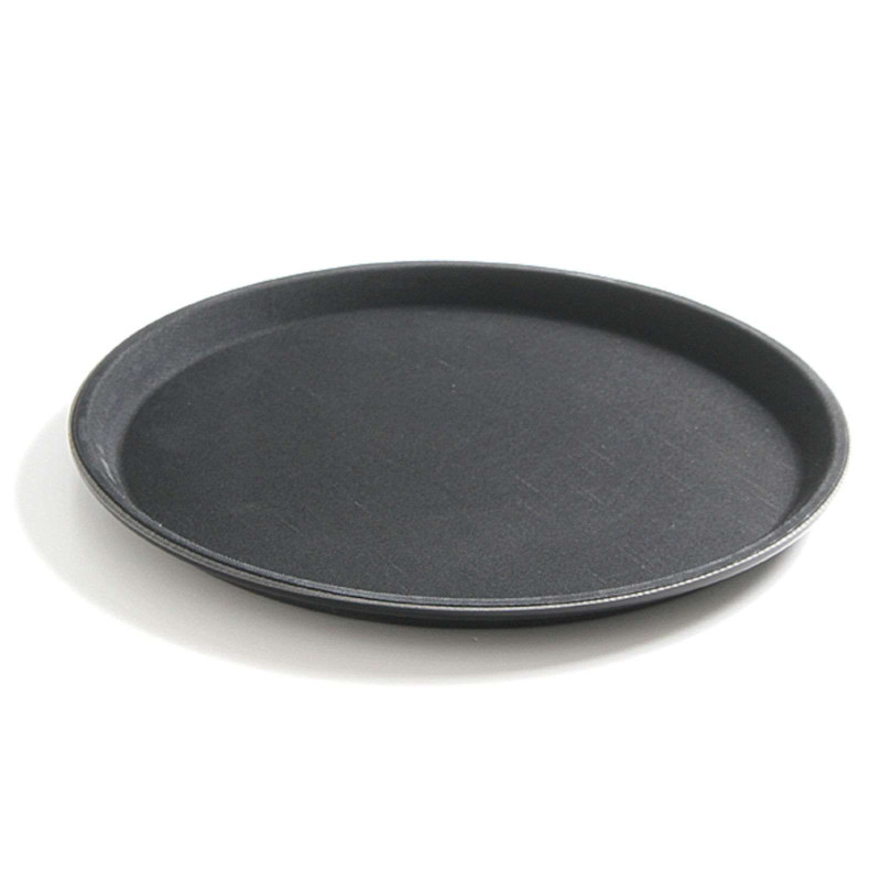 Apvalus neslystantis padavėjo padėklas sk. 28cm - juodas