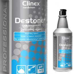 Koncentruotas stiprus nukalkinimo priemonė maitinimo įrangai CLINEX Destoner 1L
