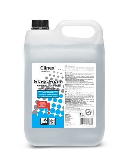CLINEX Glass Foam 5L profesionalios putos, skirtos veidrodinio stiklo plovimui be dryžių ir dėmių CLINEX Glass Foam 5L profesionalios putos, skirtos veidrodinio stiklo plovimui be dryžių ir dėmių