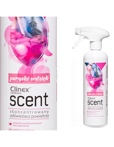 Koncentruotas oro gaiviklis purškiamas ant paviršių CLINEX Scent - Parisian Grace 500ML Koncentruotas oro gaiviklis purškiamas ant paviršių CLINEX Scent - Parisian Grace 500ML