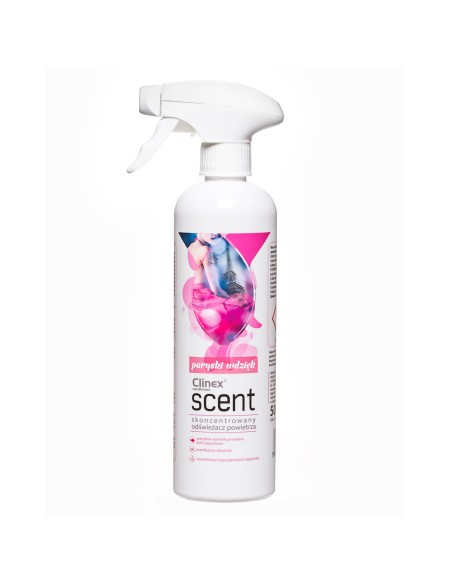 Koncentruotas oro gaiviklis purškiamas ant paviršių CLINEX Scent - Parisian Grace 500ML Koncentruotas oro gaiviklis purškiamas ant paviršių CLINEX Scent - Parisian Grace 500ML