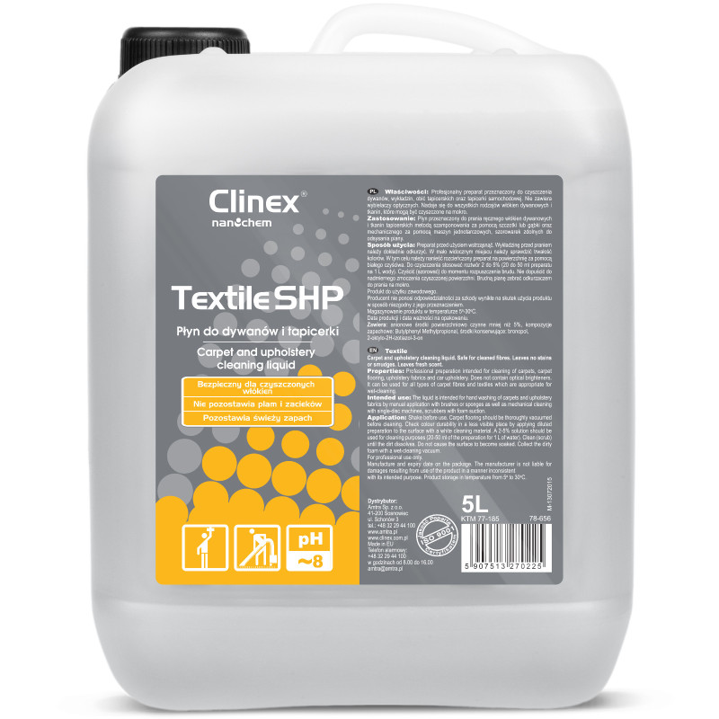 CLINEX Textile SHP 5L plovimo skystis kilimų, baldų ir apmušalų valymui