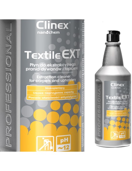 Skystis kilimų ir apmušalų skalbimui mašininiu ir rankiniu būdu CLINEX Textile EXT 1L Skystis kilimų ir apmušalų skalbimui mašininiu ir rankiniu būdu CLINEX Textile EXT 1L