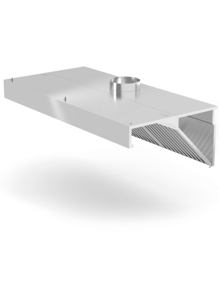 Nuožulnus sieninis gaubtas su labirintiniais filtrais ir LED apšvietimu 120x70x45 cm - Hendi 229316 Nuožulnus sieninis gaubtas su labirintiniais filtrais ir LED apšvietimu 120x70x45 cm - Hendi 229316