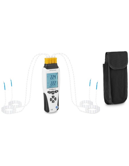 Termometras pramoninis temperatūros matuoklis 4 kanalų K/J LCD diapazonas -200 iki 1370 C Termometras pramoninis temperatūros matuoklis 4 kanalų K/J LCD diapazonas -200 iki 1370 C