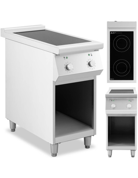Atskirai pastatoma 2 degiklių indukcinė viryklė ant atviro pagrindo 400 V 8500 W Atskirai pastatoma 2 degiklių indukcinė viryklė ant atviro pagrindo 400 V 8500 W