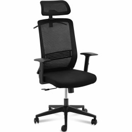 Ergonomiška biuro kėdė su tinkliniu atlošu, galvos atrama ir kabykla, aukštis 40-50 cm