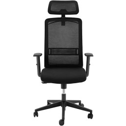 Ergonomiška biuro kėdė su tinkliniu atlošu, galvos atrama ir kabykla, aukštis 40-50 cm