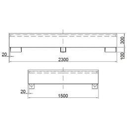 Gaudymo kubilas MAUZER 2 x 1000L padėklų konteinerio IBC bakui