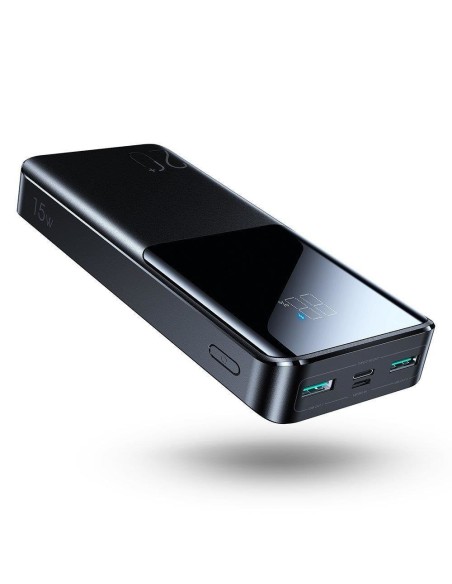 Powerbank 20000mAh 15W kabelis USB-C laidas juodas