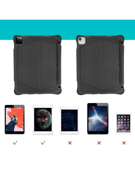 Dėklo dangtelis iPad Pro 11'' klaviatūros dėklui + juoda belaidė Bluetooth klaviatūra Dėklo dangtelis iPad Pro 11'' klaviatūros dėklui + juoda belaidė Bluetooth klaviatūra