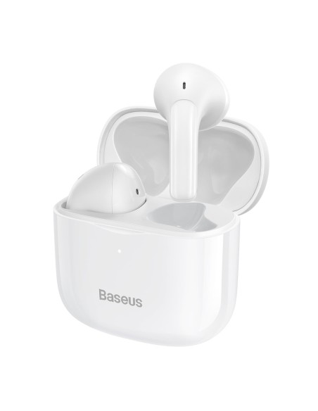 Belaidės Bluetooth 5.0 TWS į ausis įdedamos ausinės, atsparios vandeniui IP64 E3 baltos spalvos Belaidės Bluetooth 5.0 TWS į ausis įdedamos ausinės, atsparios vandeniui IP64 E3 baltos spalvos