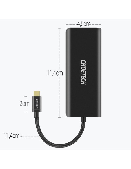 Prijungimo stoties adapterio šakotuvas USB Type C 6in1 100W PD juodas Prijungimo stoties adapterio šakotuvas USB Type C 6in1 100W PD juodas