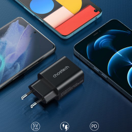 Greitas įkroviklis USB Type C 25W PPS PD juodas