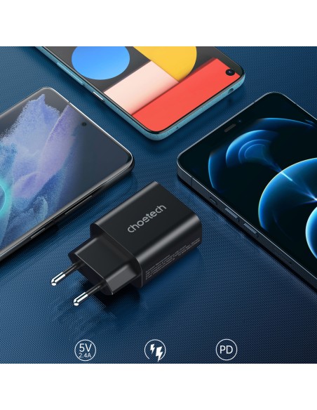 Greitas įkroviklis USB Type C 25W PPS PD juodas