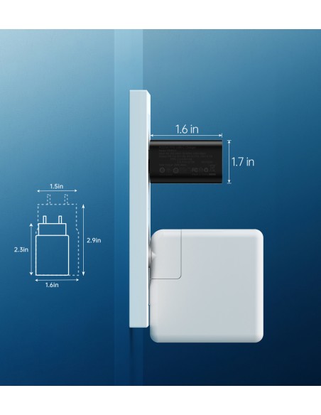 Greitas įkroviklis USB Type C 25W PPS PD juodas