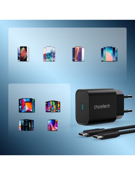 Greitas įkroviklis USB Type C 25W PPS PD juodas