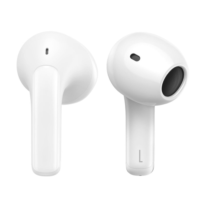 Belaidės Bluetooth 5.0 TWS į ausis įdedamos ausinės, atsparios vandeniui IP64 E3 baltos spalvos