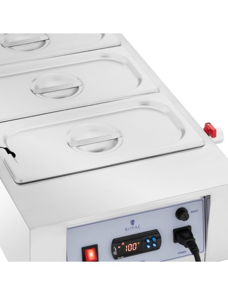 Elektrinis padažo šokoladinis šildytuvas 3 x 3,2 l 1500 W Elektrinis padažo šokoladinis šildytuvas 3 x 3,2 l 1500 W