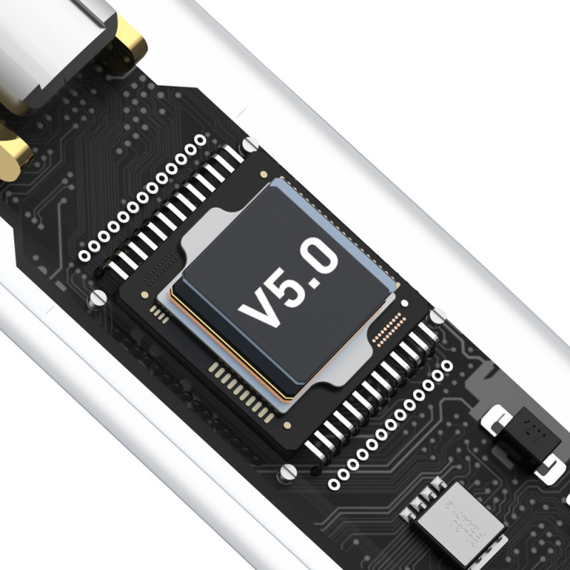 Belaidės Bluetooth 5.0 TWS į ausis įdedamos ausinės, atsparios vandeniui IP64 E3 baltos spalvos