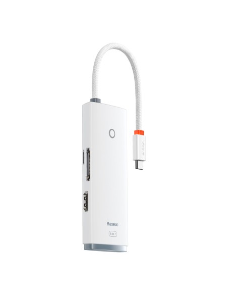 „Lite“ serijos daugiafunkcis HUB USB-C 2 x USB 3.0 USB-C HDMI 1.4 SD-TF baltas „Lite“ serijos daugiafunkcis HUB USB-C 2 x USB 3.0 USB-C HDMI 1.4 SD-TF baltas