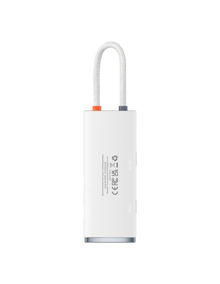 „Lite“ serijos daugiafunkcis HUB USB-C 2 x USB 3.0 USB-C HDMI 1.4 SD-TF baltas „Lite“ serijos daugiafunkcis HUB USB-C 2 x USB 3.0 USB-C HDMI 1.4 SD-TF baltas