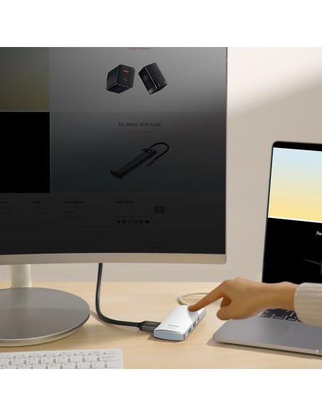 „Lite“ serijos daugiafunkcis HUB USB-C 2 x USB 3.0 USB-C HDMI 1.4 SD-TF baltas „Lite“ serijos daugiafunkcis HUB USB-C 2 x USB 3.0 USB-C HDMI 1.4 SD-TF baltas