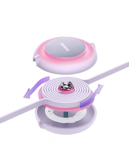 Bright Mirror 2 kabelis 3in1 kabelis A tipo USB microUSB + iPhone Lightning + USB-C 3.5A 1.1m violetinė Bright Mirror 2 kabelis 3in1 kabelis A tipo USB microUSB + iPhone Lightning + USB-C 3.5A 1.1m violetinė