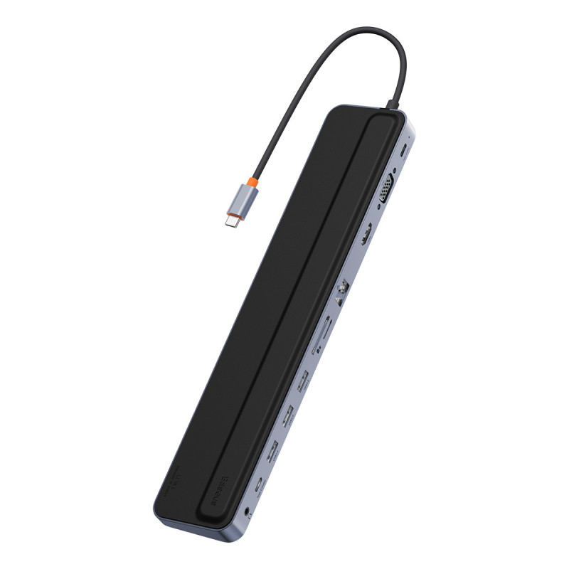 EliteJoy Gen2 universalus HUB 11in1 nešiojamojo kompiuterio stovas su USB-C laidu, 0,25 m pilka
