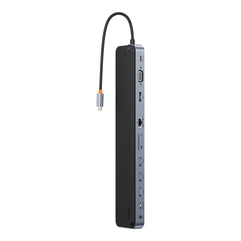 EliteJoy Gen2 universalus HUB 11in1 nešiojamojo kompiuterio stovas su USB-C laidu, 0,25 m pilka