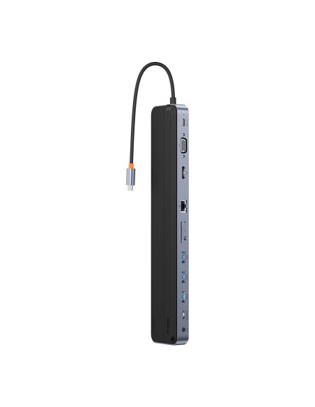 EliteJoy Gen2 universalus HUB 11in1 nešiojamojo kompiuterio stovas su USB-C laidu, 0,25 m pilka EliteJoy Gen2 universalus HUB 11in1 nešiojamojo kompiuterio stovas su USB-C laidu, 0,25 m pilka