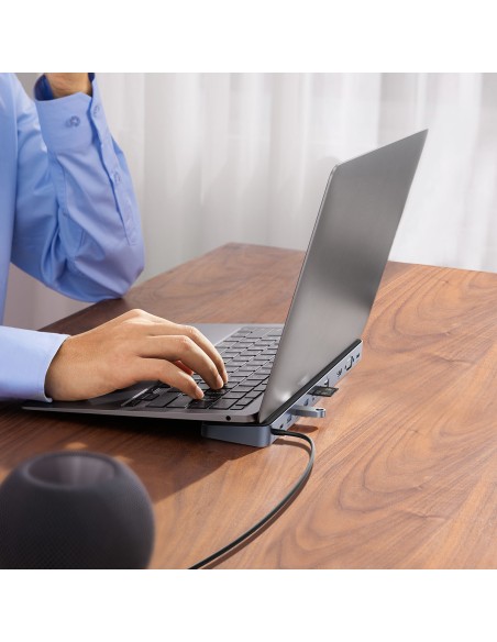EliteJoy Gen2 universalus HUB 11in1 nešiojamojo kompiuterio stovas su USB-C laidu, 0,25 m pilka EliteJoy Gen2 universalus HUB 11in1 nešiojamojo kompiuterio stovas su USB-C laidu, 0,25 m pilka