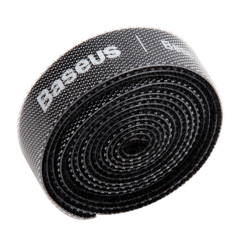 Kabelių tvarkyklė Velcro juosta Velcro 1m juoda