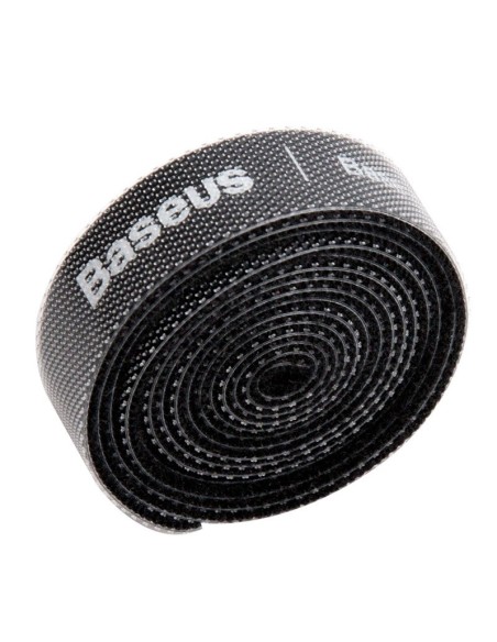 Kabelių tvarkyklė Velcro juosta Velcro 1m juoda Kabelių tvarkyklė Velcro juosta Velcro 1m juoda