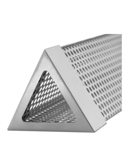 Rūkyklos įdėklas medžio drožlėms trikampio formos nerūdijančio plieno 30,2x6,2x5,4 cm Rūkyklos įdėklas medžio drožlėms trikampio formos nerūdijančio plieno 30,2x6,2x5,4 cm